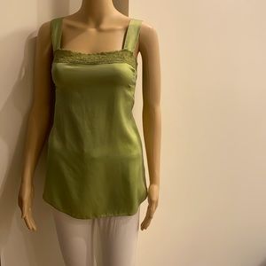 NWT Top Olive Color Stretch Silk Size S or 4